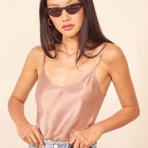 Reformation Silk Teddy Tank
